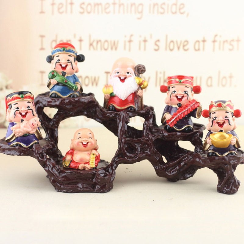 Bộ tượng Phúc Lộc Thọ Khanh Ninh kèm phật di lặc