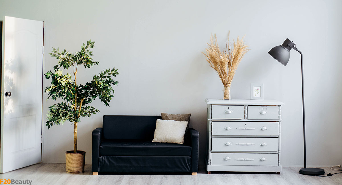 Combo đèn đứng và cây giả