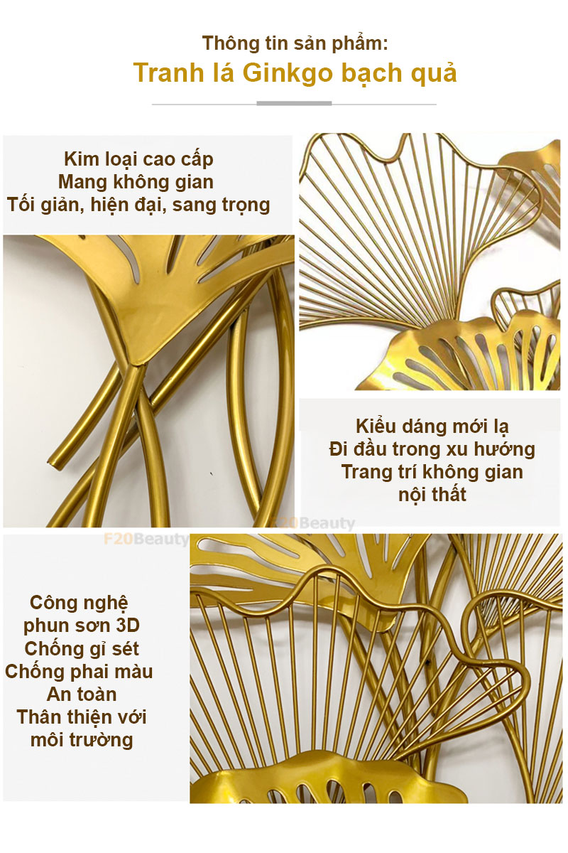 Tranh lá Ginkgo bạch quả