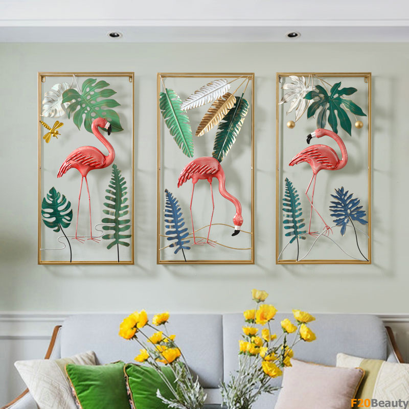 Tranh sắt hồng hạc