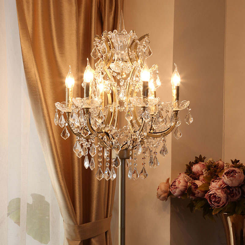 Đèn đứng Crystal gold