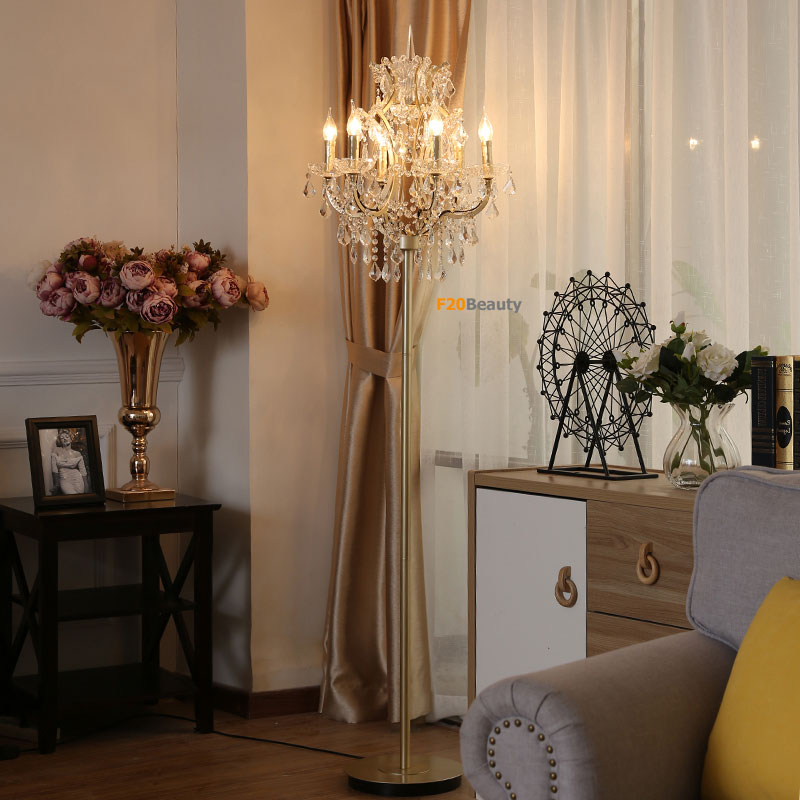 Đèn đứng Crystal gold