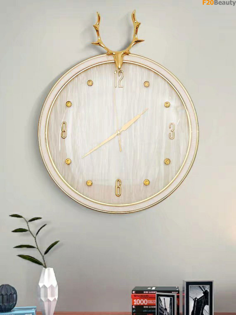 Đồng hồ treo tường Gold Deer Antler
