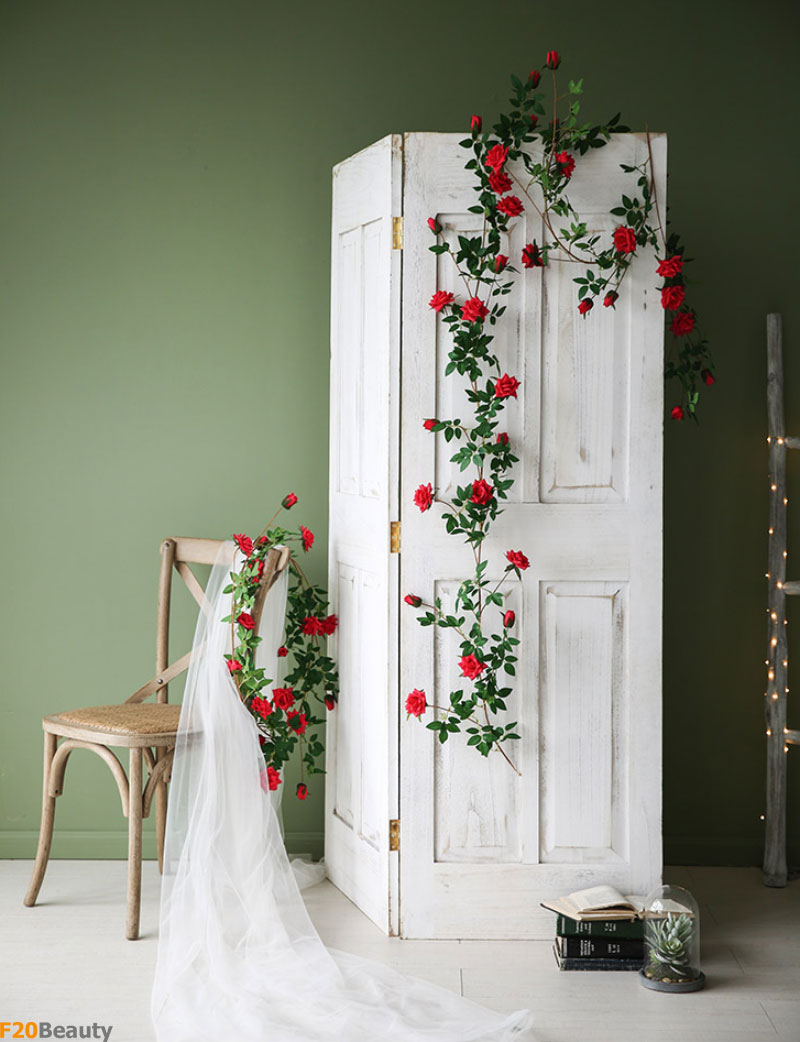 Hoa hồng Rosa trang trí tường