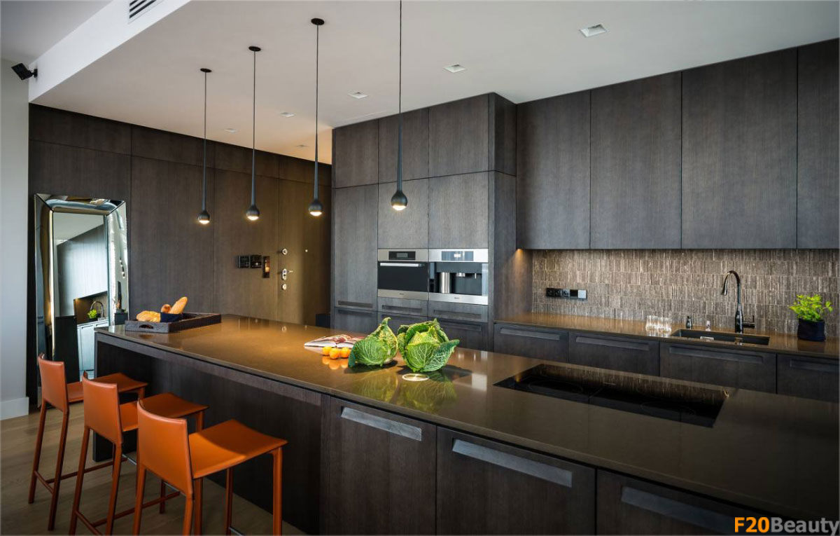 Khu vực phòng ăn đậm phong cách Hitech - Căn phòng toát lên vẻ tiện nghi, sang trọng đặc trưng