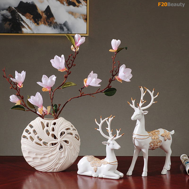 Tượng Deer and Vase