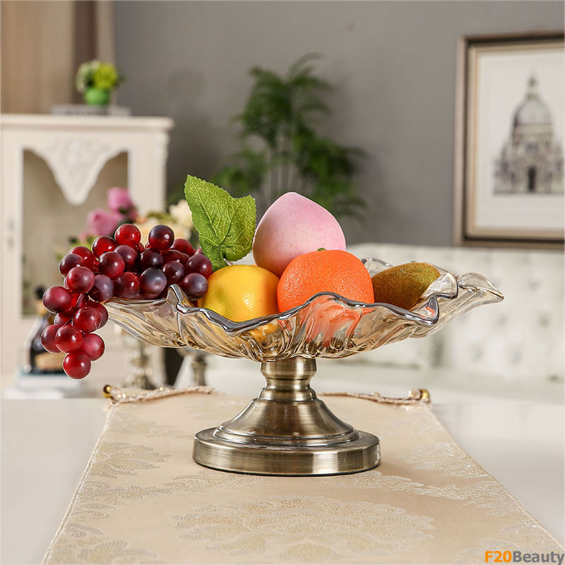 Khay đĩa thủy tinh Petal