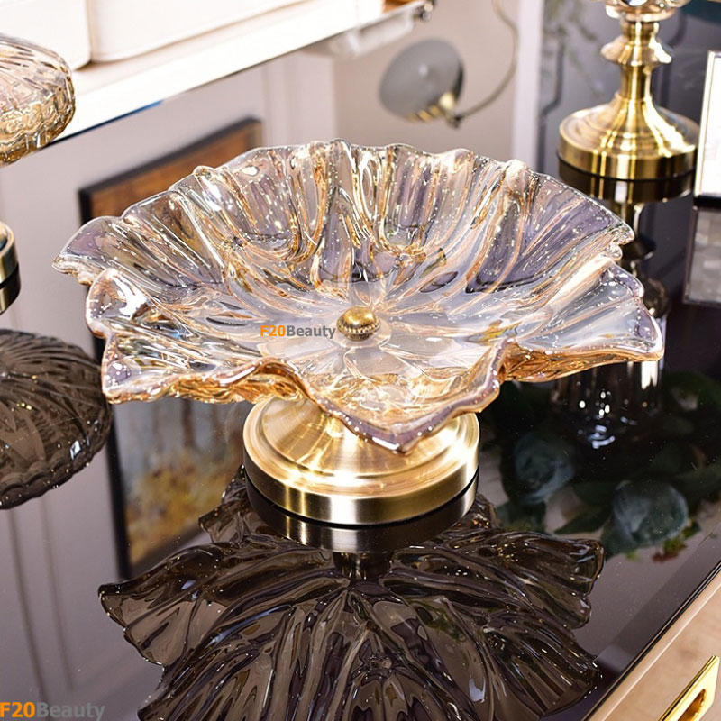 Khay thủy tinh Flower