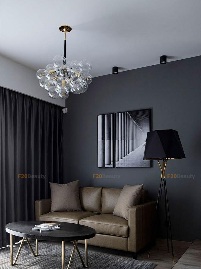 Đèn cây đứng 3 chân Black