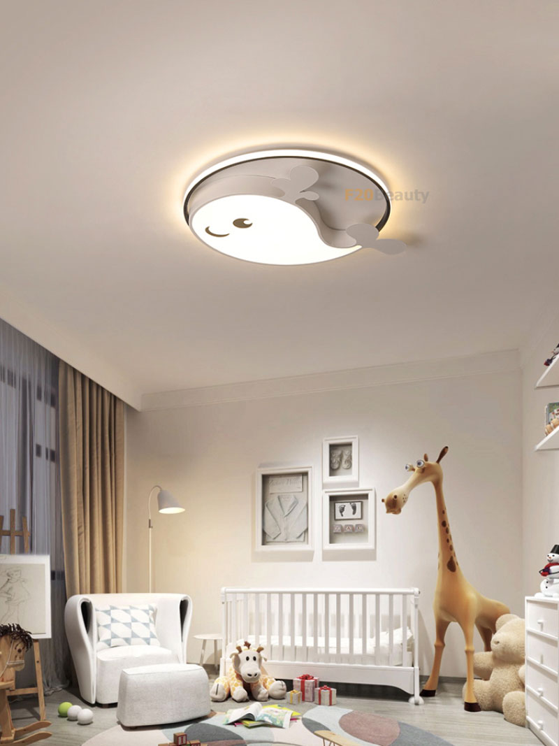 Đèn ốp trần hình cá heo trang trí phòng trẻ
