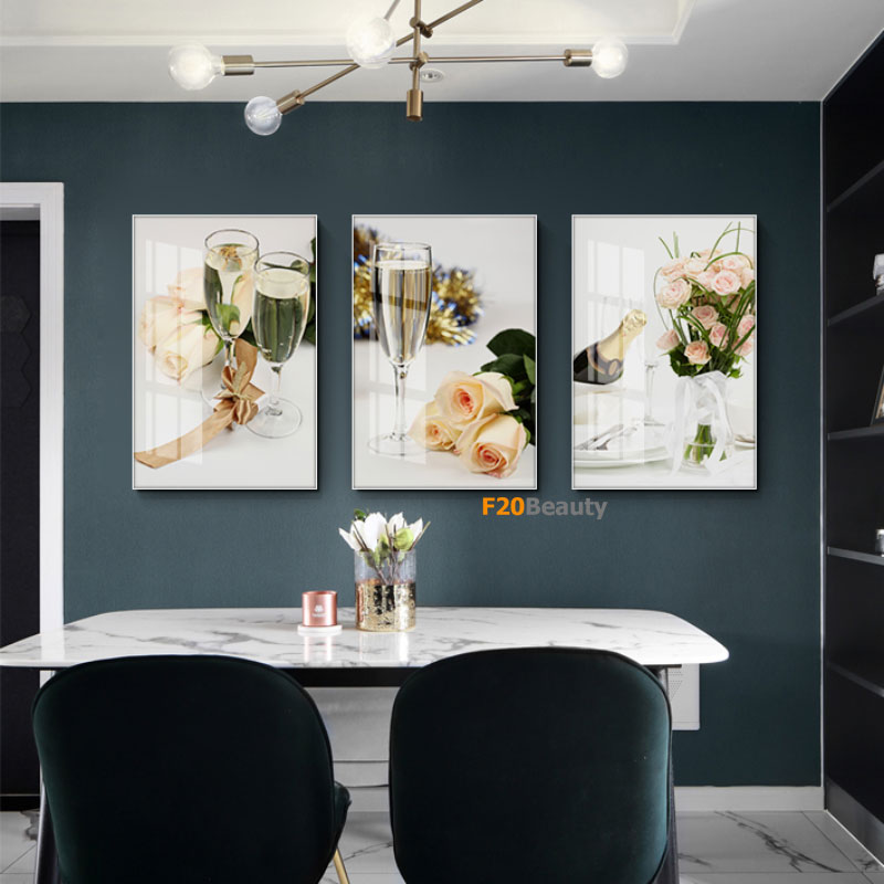 Tranh phù điêu thủy tinh phòng bếp