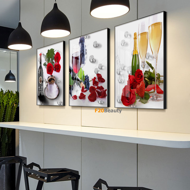 Tranh phù điêu thủy tinh phòng bếp