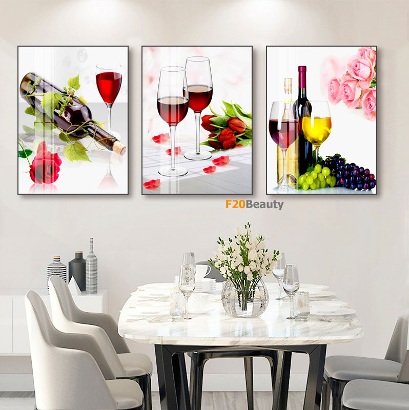 Tranh phù điêu thủy tinh phòng bếp