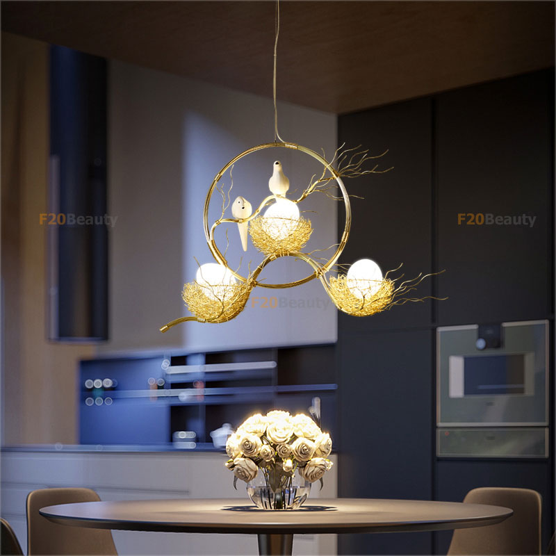 Đèn treo thả trần đèn thả tổ chim hiện đại