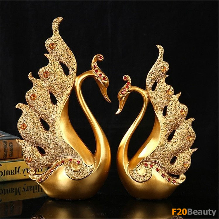 Tượng thiên nga Royal Swan Golden