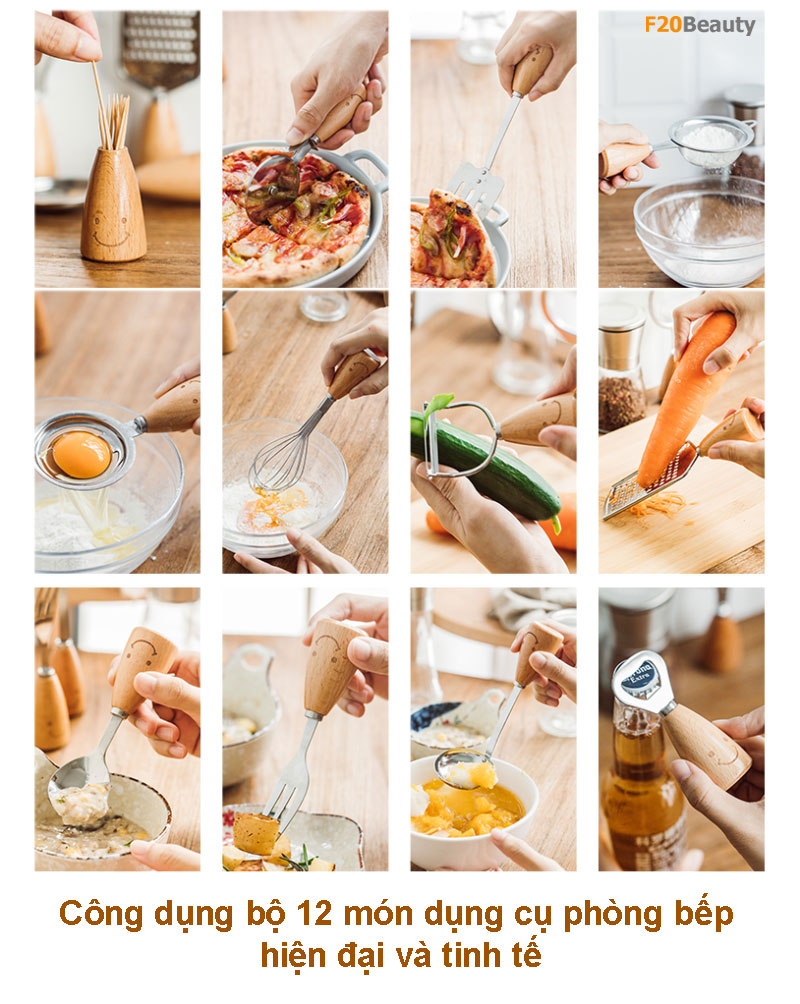 Bộ dụng cụ phòng bếp 12 món