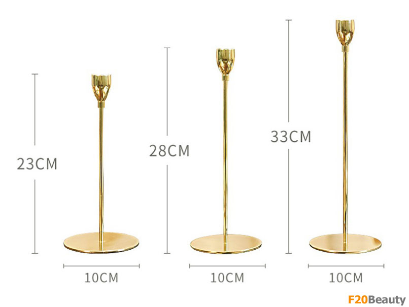 Chân nến kim loại Golden Helios