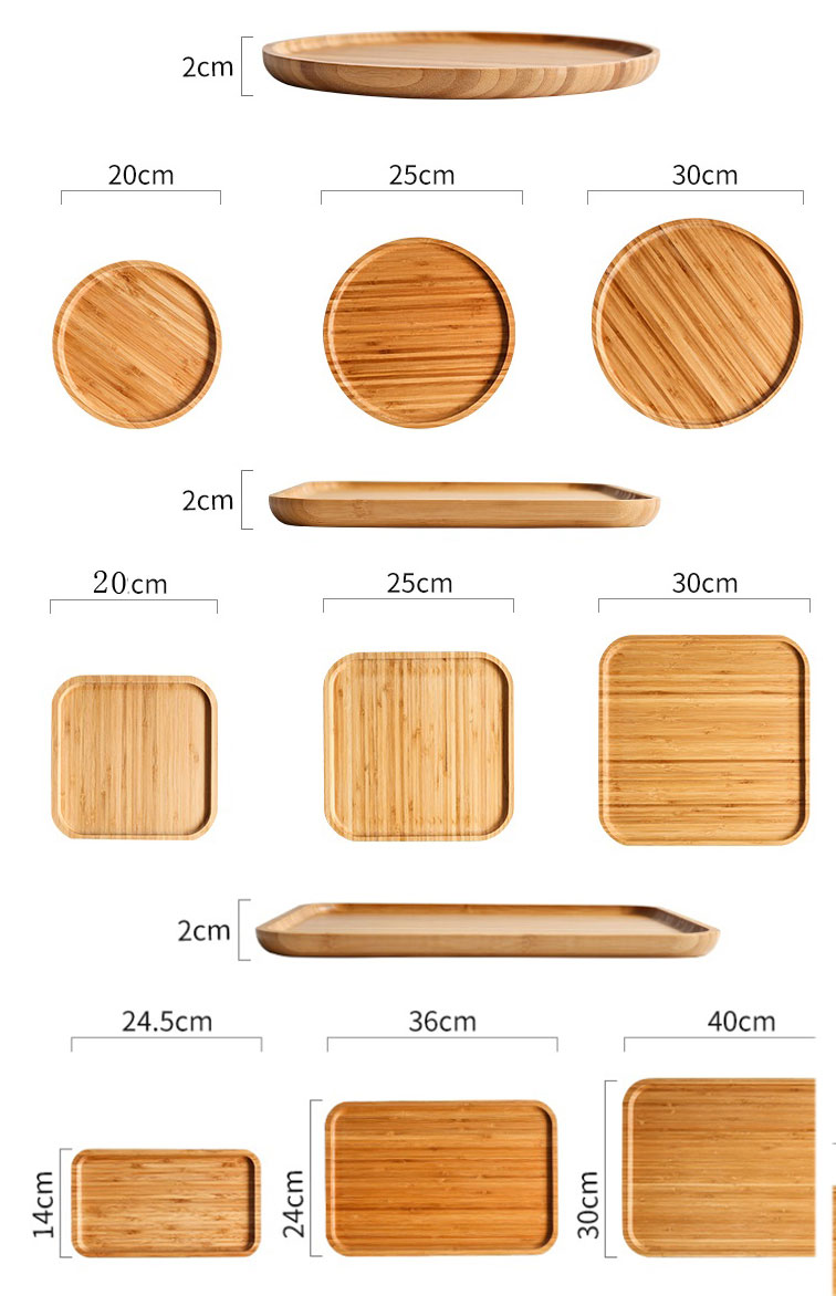 Bộ khay đĩa tre cao cấp