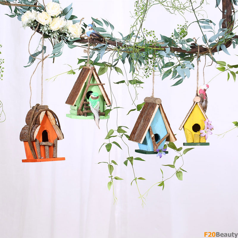 Lồng chim gỗ treo tường nghệ thuật