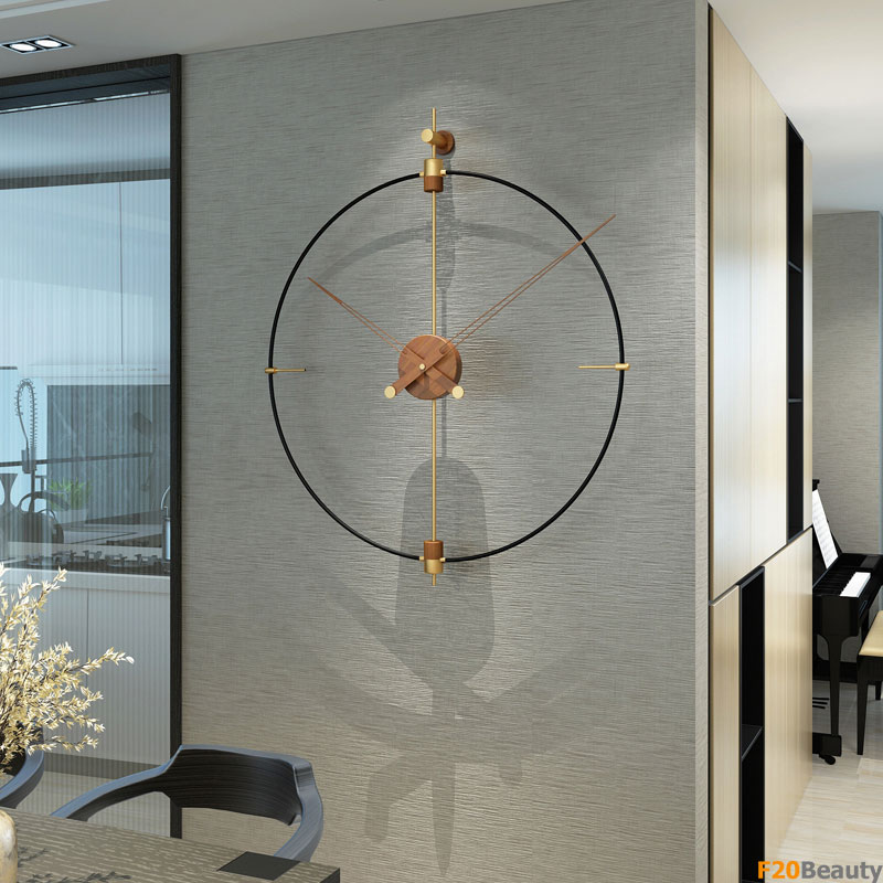 Đồng hồ treo tường Wood Golden Royal