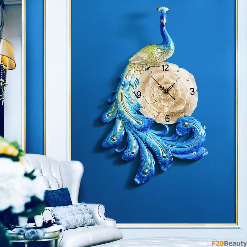 Đồng hồ treo tường chim công kiêu hãnh