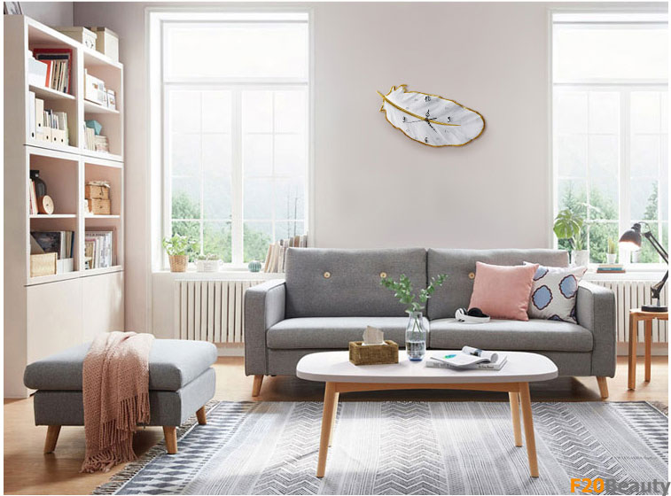 Đồng hồ treo tường Leaf Golden