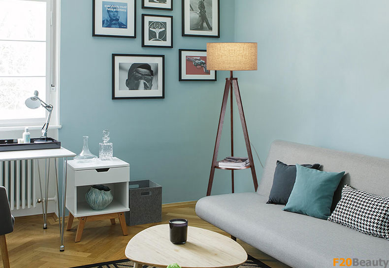 Đèn cây đứng Wood Agor thân gỗ