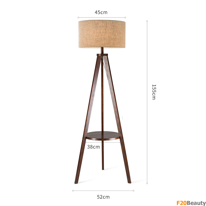 Đèn cây đứng Wood Agor thân gỗ